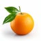 Crisp And Clean Tangerine On White Background