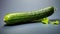 Crisp Elegance: Cucumber Perfection in Isolation