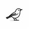 Crisp Graphic Design Simple Black Line Icon Of A Bird