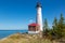 Crisp Point Lighthouse on the shores of Lake Superior in Norther