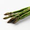 Crisp and Vibrant Asparagus on a White Background