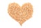 Crisped rice breakfast cereal heart