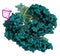 CRISPR-CAS9 gene editing complex from Streptococcus pyogenes. The Cas9 nuclease protein uses a guide RNA sequence to cut DNA at a