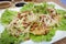 Crispy catfish salad with green mango
