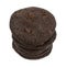 Crispy chocolate chip brownie cookies stack