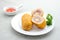 Crispy Cordon Blue, Chicken fillet roll with ham and cheese.