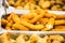 Crispy Deep Fried cheese fingers and other fast food, background