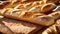 Crispy delicious, French baguettes nutrition