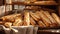 Crispy delicious, French baguettes nutrition food
