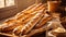 Crispy delicious, French baguettes nutrition food delicious