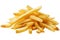 Crispy Delights Heap of Tasty Potato Fries Cut Out on White Background. created with Generative AI