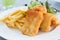 Crispy fish and chips