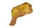 Crispy fried chicken leg isolated on white background