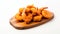 Crispy Fried Shrimp On Wood Board - A Cinematic Delight