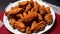 Crispy and Juicy Chicken Wings with Spicy Buffalo Sauce.AI Generated