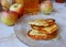 Crispy pancakes with apple