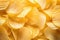 Crispy potato chips snack texture background. Generative AI