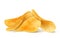 Crispy potato chips stack, pile and heap, realistic 3D vector . Isolated chips for advertising, package or promo ads, delicious