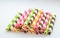 Crispy rainbow snack roll with mix flavour