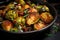 Crispy Roasted Brussel sprouts. Generate ai