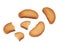 Crispy rusks on white background