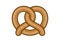 Crispy salty Pretzel icon isolated vector