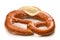 Crispy soft pretzel isolated