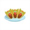 Crispy Taco Traditional Mexican Cuisine Dish Food Item From Cafe Menu Vector Illustration