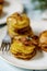 Crispy Thyme Potato Stacks .selective focus