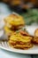 Crispy Thyme Potato Stacks .selective focus