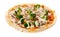 Crispy traditional Italian pizza with broccoli