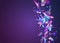 Cristal Effect. Violet Retro Background. Disco Colorful Decorati