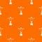 Cristo redentor pattern vector orange