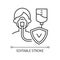 Critical illness insurance linear icon