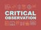 Critical observation word concepts banner