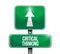 critical thinking street sign illustration