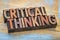 Critical thinking words in wood type