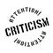 Criticism rubber stamp