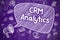 CRM Analytics - Doodle Illustration on Purple Chalkboard.