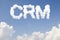 CRM concept text in clouds