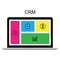 CRM customer relationship management concept flat vector illustration.