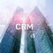 CRM, Customer relationship management system concept on abstract blurred background
