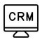 CRM Vector Thick Line Icon For Personal And Commercial Use