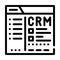 Crm web site line icon vector illustration