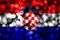 Croatia abstract blurry bokeh flag. Christmas, New Year and National day concept flag