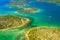Croatia, Adriaric coastline, Murter archipelago, aerial view