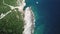 Croatia, Adriatic Sea Coast, Birds Eye Aerial View of Coastline and Clear Sea