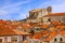 Croatia. Ancient town Dubrovnik sunset panoramic view