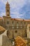 Croatia. Ancient town Dubrovnik sunset panoramic view