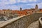 Croatia. Ancient town Dubrovnik sunset panoramic view, fortress